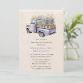 パープルウィステリアヴィンテージトラックブリデスメイドランチョン 招待状 (スタンド正面)