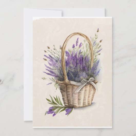 パープルウィステリアヴィンテージトラックブリデスメイドランチョン 招待状 (裏面)