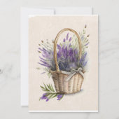 パープルウィステリアヴィンテージ結婚トラックお祝い 招待状 (裏面)