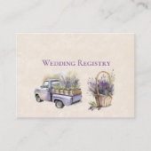 パープルウィステリアヴィンテージ結婚トラックのレジストリ エンクロージャーカード (正面)