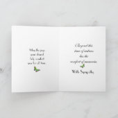 パープルウィステリア心地よいと同情カード カード (内部)