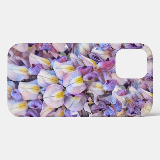 パープルウィステリア春の花アートフォンケース Case-Mate iPhoneケース (裏面 (横))