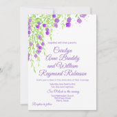 パープルウィステリア結婚式招待状 招待状 (正面)