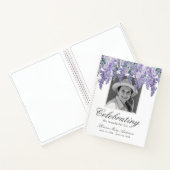 パープルウィステリア記念葬式ゲストブック ノートブック (内部)