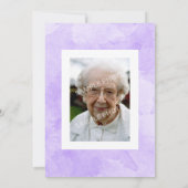 パープルウィステリア100誕生日写真パーティー 招待状 (裏面)