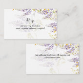 パープルウィステリアRSVPホテルズ結婚詳細 エンクロージャーカード (正面/裏面)