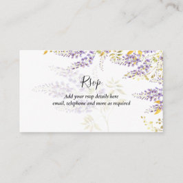 パープルウィステリアRSVPホテルズ結婚詳細 エンクロージャーカード