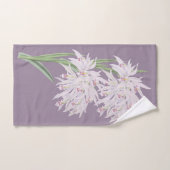 パープルウィズパステルピンクオーランズフローラ バスタオルセット (ハンドタオル)