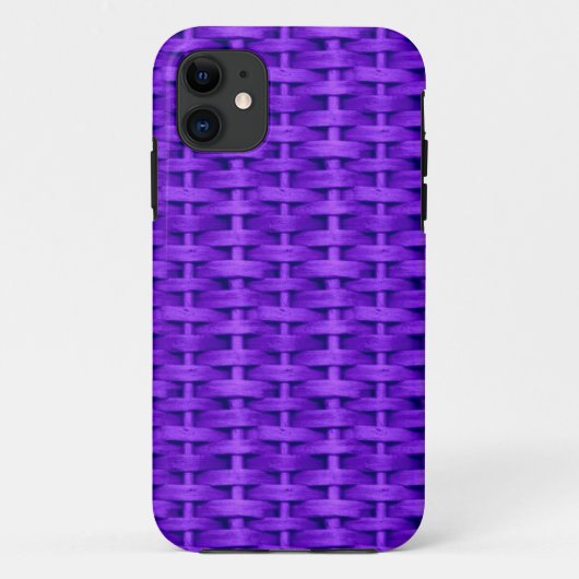 パープルウィッカーアートグラフィックデザイン Case-Mate iPhoneケース (裏面)
