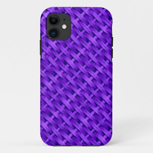 パープルウィッカーアートグラフィックデザイン Case-Mate iPhoneケース (裏面)