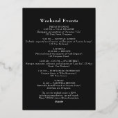 パープルウィッチの結婚式 バチェラーウィークエンド 箔招待状 (裏面)