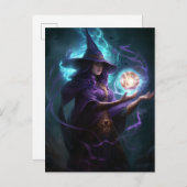 パープルウィッチファンタジーアート ポストカード (正面/裏面)