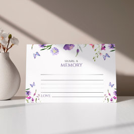 パープルウィルフラワーズ葬儀共有メモリカード 出欠カード