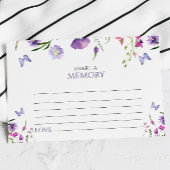 パープルウィルフラワーズ葬儀共有メモリカード 出欠カード