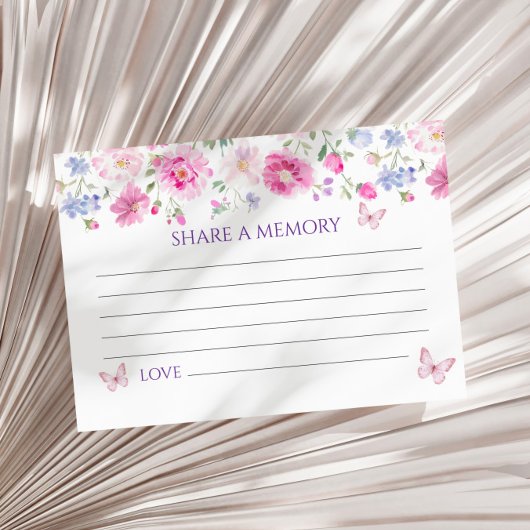 パープルウィルフラワーズ葬儀共有メモリカード 出欠カード