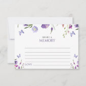 パープルウィルフラワーズ葬儀共有メモリカード 出欠カード (正面)