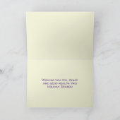 パープルウィンターシーンホリデーカード カード (内部)