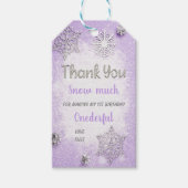 パープルウィンター誕生日ギフトラベル ギフトタグ (正面)