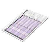 パープルウィークリープランナーと食料品リスト ノートパッド (アングル)