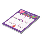 パープルウィークリープランナー花配置メモ帳 ノートパッド (回転)