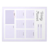 パープルウィークリープランナー ノートパッド (正面)