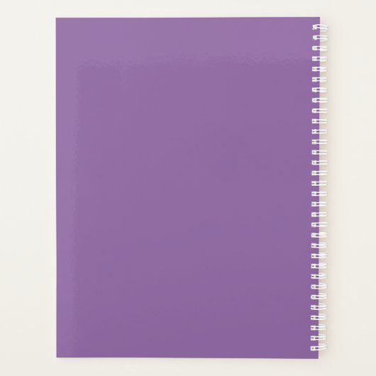 パープルウェイトリフティングジムフィットネス プランナー手帳 (裏面)