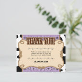 パープルウェスタンサンキューカード ポストカード (スタンド正面)