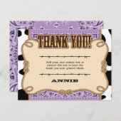 パープルウェスタンサンキューカード ポストカード (正面/裏面)
