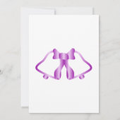 パープルウェディングレセプション招待状ベルズリボン 招待状 (裏面)