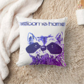 パープルウェルカムホームウッドランドアニマルラクーン クッション (ブランケット)