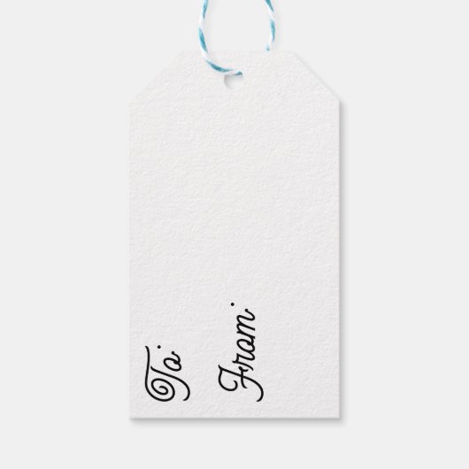 パープルウェーパーソナライズされたズフルードアート誕生日 ギフトタグ (裏面)