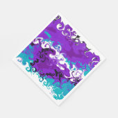 パープルウェーパーソナライズされたズフルードアート誕生日 スタンダードランチョンナプキン (角)