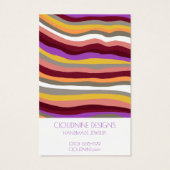 パープルウェーブイヤリングネックレスジュエリーディスプレイカード (裏面)