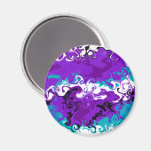 パープルウェーブスフルートアート マグネット (正面/裏面)