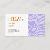 パープルウェーブレトロGroovy 名刺 (裏面)