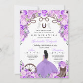 パープルウエスタンチャラガールランチェロキンセアニェラ 招待状 (正面)