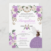 パープルウエスタンマリアチソンブレロキンセアニラ 招待状 (正面/裏面)