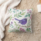 パープルウォレンかわいらしアクセント装飾用クッションスクエア クッション (ブランケット)