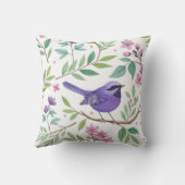 パープルウォレンかわいらしアクセント装飾用クッションスクエア クッション (裏面)