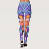 パープルウォークラフトキャラクター強度レギンス レギンス (裏面)