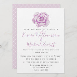 パープルウォーターのカラーバラ |結婚式招待状 招待状
