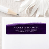 パープルウォーターのカラー差出人住所 ラベル (インサイチュ)