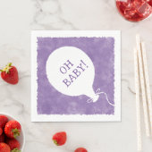 パープルウォーターカスタムカラー文字ベビーシャワーああベビー スタンダードランチョンナプキン (インサイチュ)