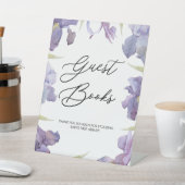 パープルウォーターカラーアイリスフローラガーデンゲストハウス 台座サイン (インサイチュ)