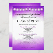 パープルウォーターカラークラス懇親会テンプレート