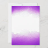 パープルウォーターカラークラス懇親会テンプレート 招待状 (裏面)