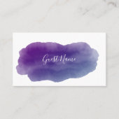 パープルウォーターカラーゲストダイニング名座席表 プレイスカード (正面)