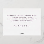 パープルウォーターカラーシックバラ金ゴールド大理石ありがとう 箔シーズンカード (裏面)