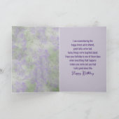 パープルウォーターカラーダリア誕生日 カード (内部)