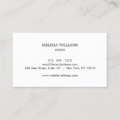 パープルウォーターカラードレスマネキンファッションブティック 名刺 (裏面)